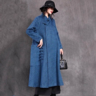Jesienno-zimowy Wełniany Luźny Płaszcz Z Klamrą W Stylu Retro