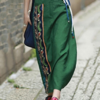 Letnia Spódnica Lniana W Stylu Vintage W Stylu Chińskim