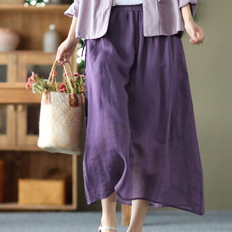 Wiosna Lato Pościel Retro Spódnica A-line Casual