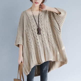 Jesienny Sweter Z Dzianiny Luźny Sweter