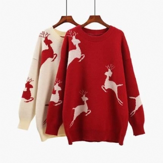 Sweter Zimowy Luźny Świąteczny Sweter