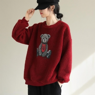 Bluza Z Długimi Rękawami Z Owczej Wełny Owczej Z Okrągłym Dekoltem