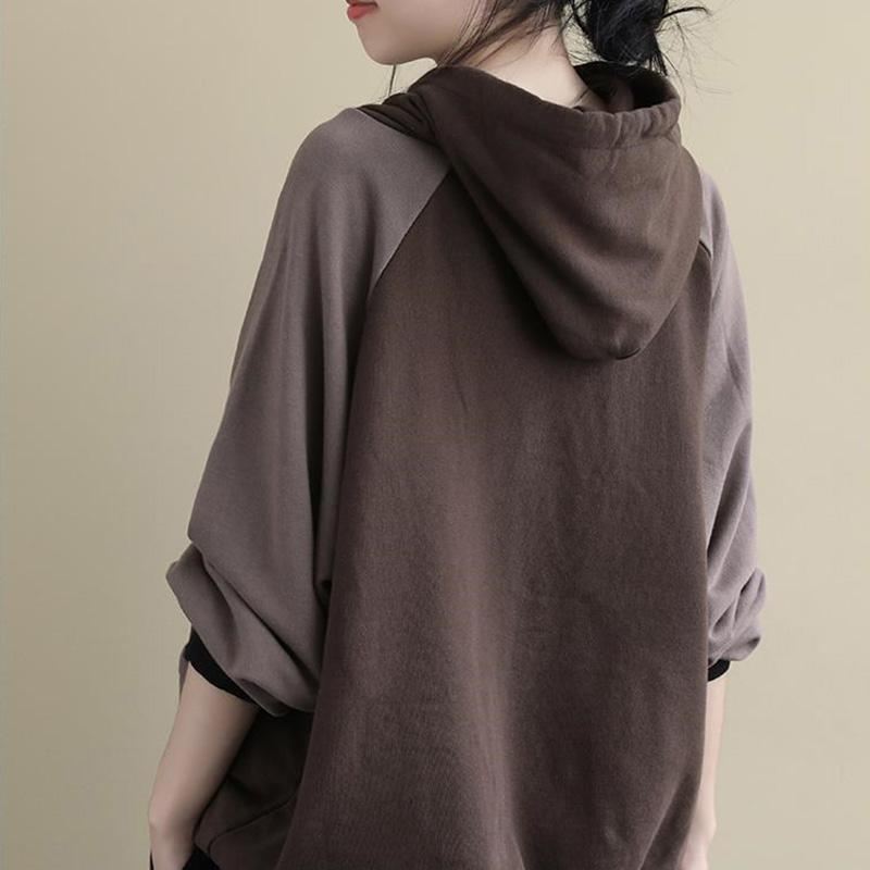 Wiosna Jesień Bawełna Patchwork Casual Bluza