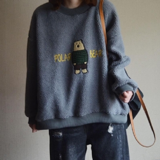 Przyczynowa Bluza Z Wełny Jagnięcej Z Okrągłym Dekoltem
