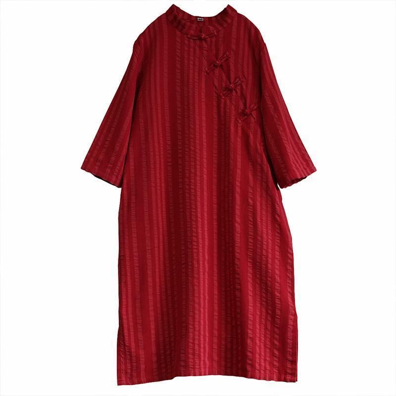Bawełniana Lniana Letnia Sukienka W Stylu Retro W Stylu Chińskim