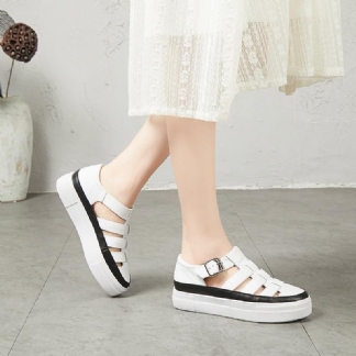 Summer Fashion Hollow Out Platform Regulowane Sandały Z Klamrą