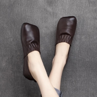 Jesień Nowe Skórzane Ręcznie Robione Buty W Stylu Etnicznym