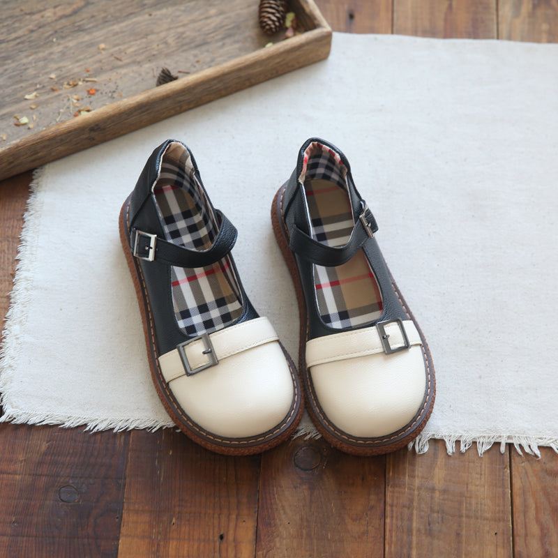 Kobiety Retro Casual Okrągłe Mokasyny Pu