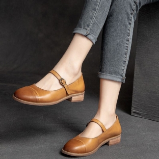 Kobiety Retro Casual Solidne Skórzane Mokasyny