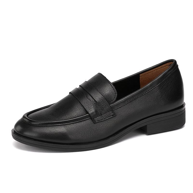 Kobiety Vintage Skórzane Płaskie Ręcznie Robione Buty Na Co Dzień