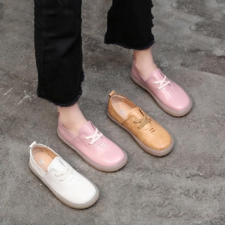 Retro Ręcznie Robione Miękkie Skórzane Buty Na Co Dzień