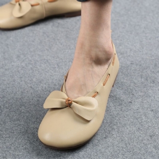 Wiosna Lato W Stylu Vintage Kobiety Skórzane Buty W Stylu Casual