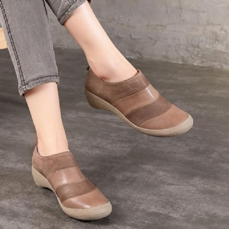 Wiosna Nowych Kobiet Skórzane Retro Przypadkowi Buty