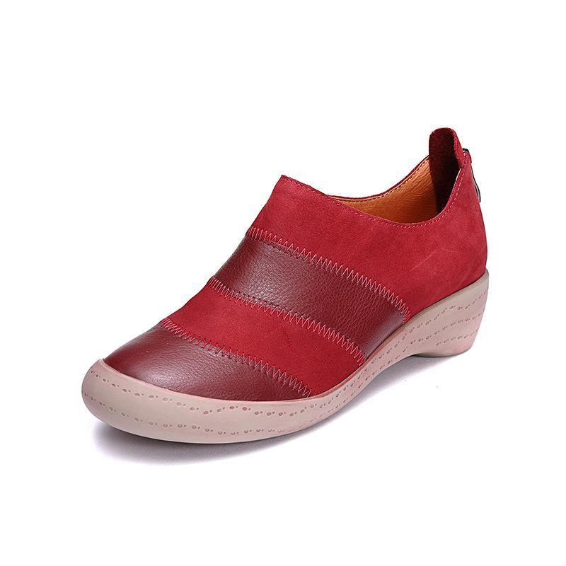 Wiosna Nowych Kobiet Skórzane Retro Przypadkowi Buty